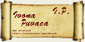Ivona Puvača vizit kartica